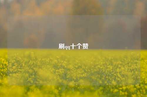 刷qq十个赞